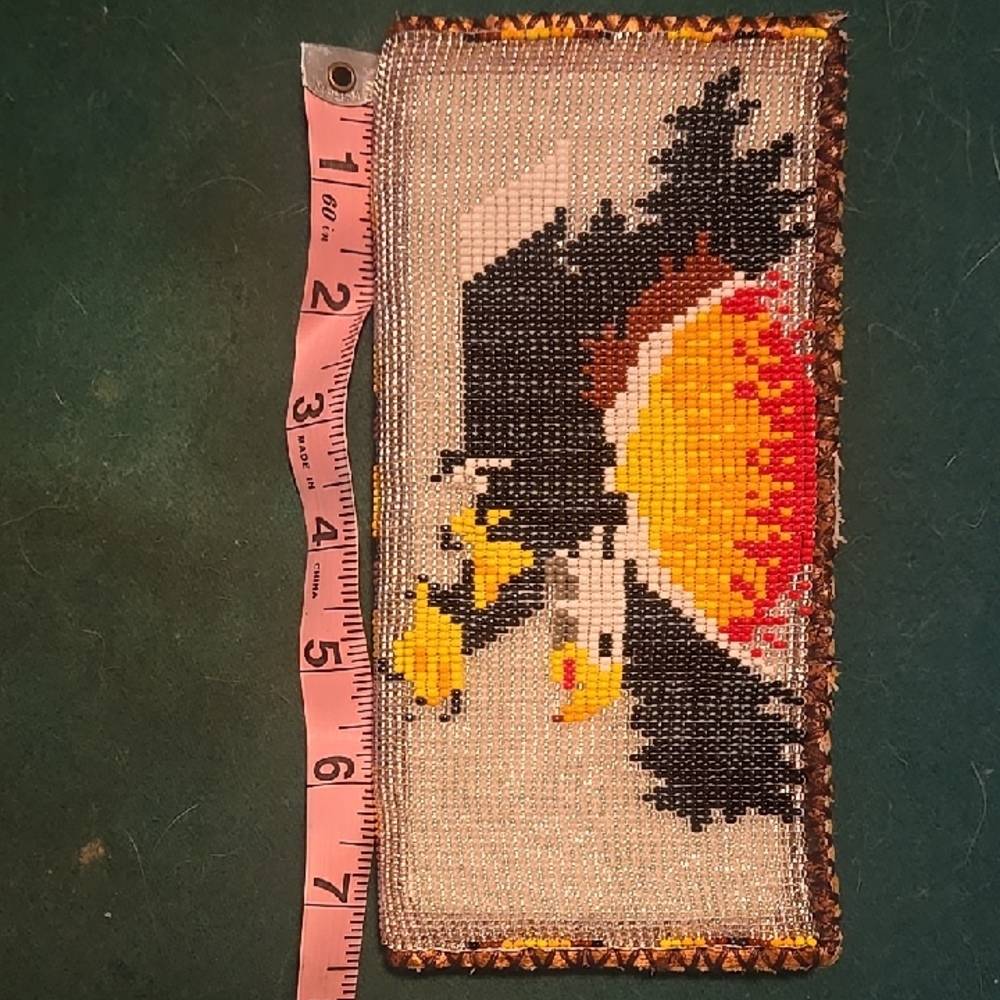 Beaded Eagle Design Wallet